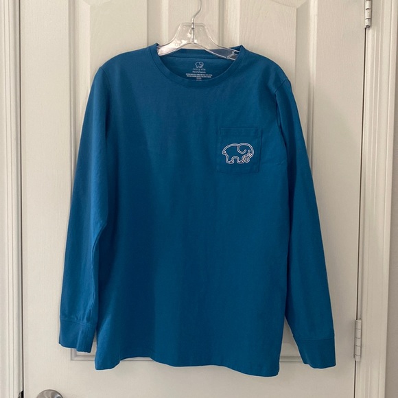 Ivory Ella Teal Green Long Sleeve T-Shirt With Elephant Logos Size Medium - Picture 3 of 10